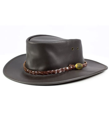Swagman Brown Leather Hat - Jacaru