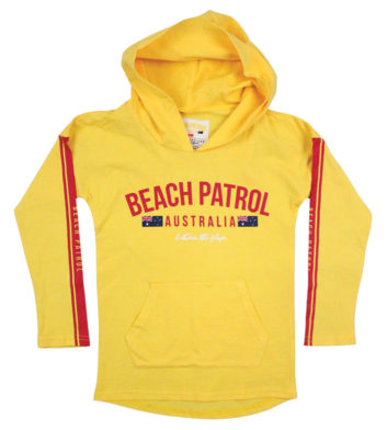 Beach Patrol Kids Hoodie Yellow