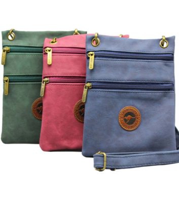 Suede Two Zip Colour Bag