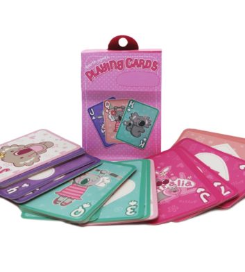 Kids Playing Cards Pink Edition