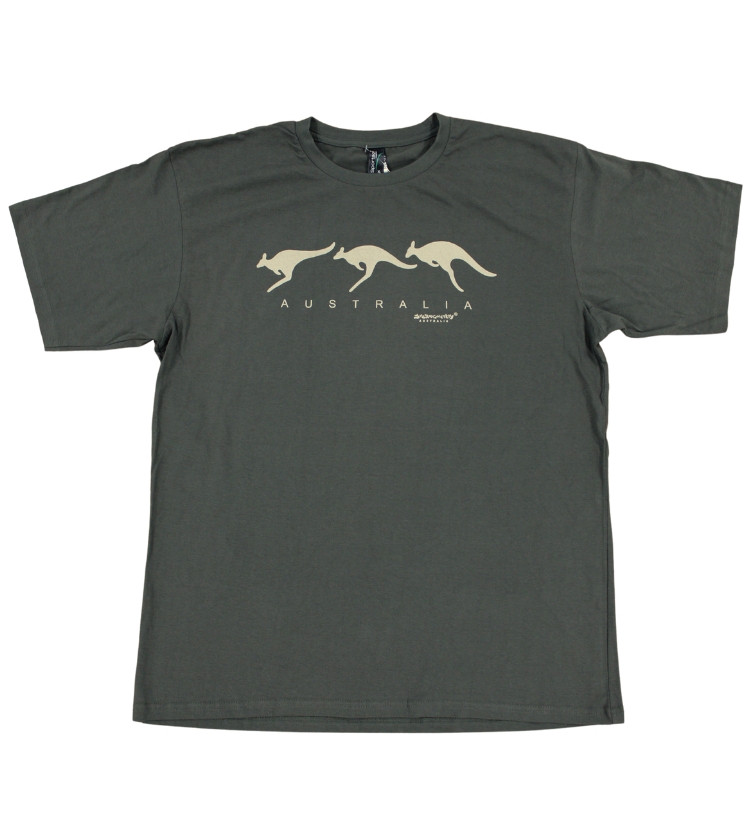 Grey Leaping Kangaroo T-Shirt | Australia the Gift | Australia's No. 1 ...
