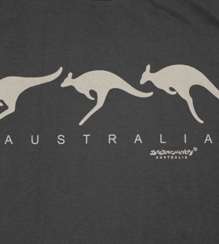 Grey Leaping Kangaroo T-Shirt | Australia the Gift | Australia's No. 1 ...